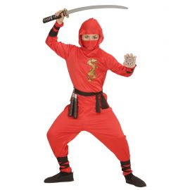 Disfraz ninja rojo sencillo