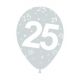 Globos numero 25 plata 12 und