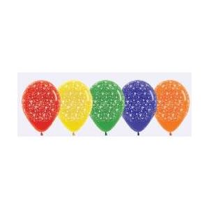 Globos flores y mariposas colores 10 und