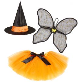 Set hada bruja naranja infantil