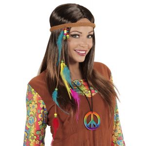 Cinta hippie con plumas