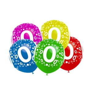 Globos numero 0 pack 10 und