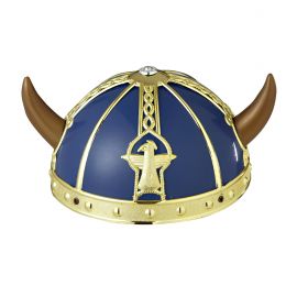 Casco vikingo azul infan