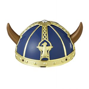 Casco vikingo azul infan