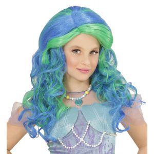 Peluca sirena fantasia infantil