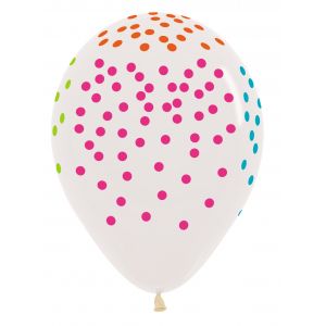 Globos trasnparentes confetti multi