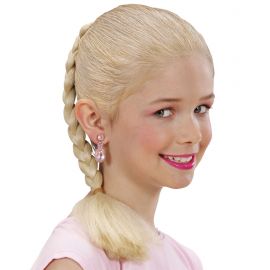 Trenza rubia infantil