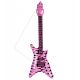 Guitarra inflable rosa