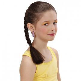 Trenza castaña infantil