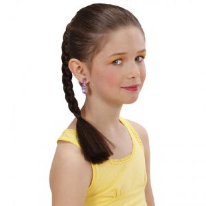 Trenza castaña infantil