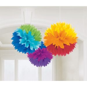 Pom pom decoracion multicolor 3 und