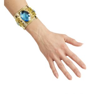 Pulsera dorada con gemas