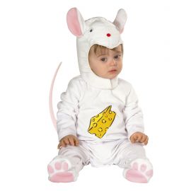Disfraz bebe ratón blanco 1-2 años