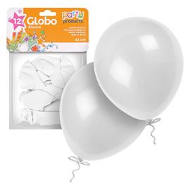 Globos pastel blanco 23 cm 12 und