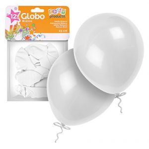 Globos pastel blanco 23 cm 12 und