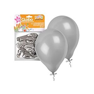 Globos metal plata 23 cm 12 und