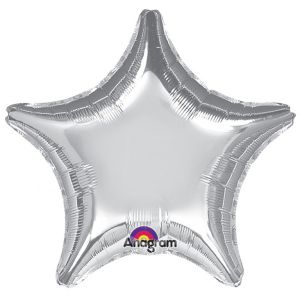 Globo helio estrella jumbo plata