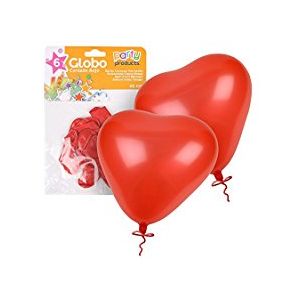 Globos corazon 25 cm 6und