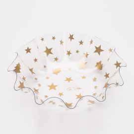 Bowl estrellas oro 22x22 cm