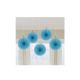 Flores colgantes azul claro pack 5