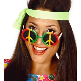 Gafas hippie multicolor paz