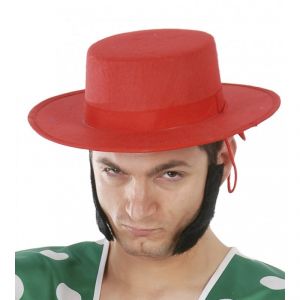 Sombrero cordobes fieltro rojo