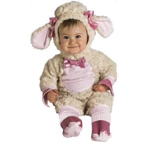 Disfraz bebe ovejita rosa 1-2