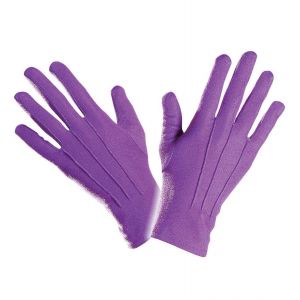 Guantes violetas cortos