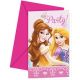 Invitaciones princesas disney deluxe 6 u