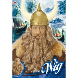 Peluca vikingo con barba y bigote deluxe