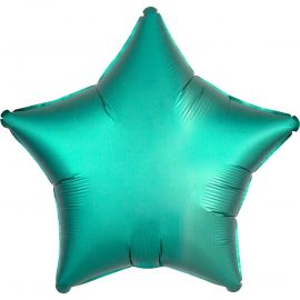 Globo helio estrella satín verde