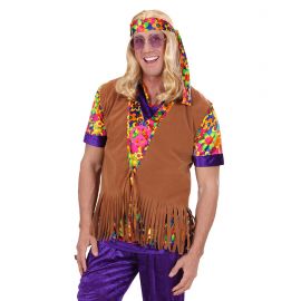 Chaleco hippie con cinta
