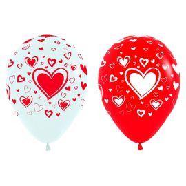 Globos corazones impresos