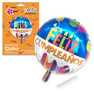 Globo feliz cumple azul 