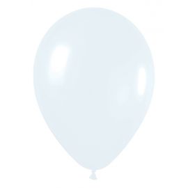Bolsa globos blanco solido 12 und
