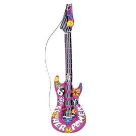 Guitarra inflable hippie