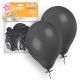 Globos pastel negro 23 cm 12 und