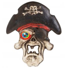 Calavera pirata con ojos luz