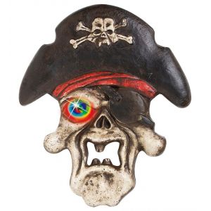 Calavera pirata con ojos luz