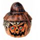 Calabaza espantapajaros con sombrero 19x