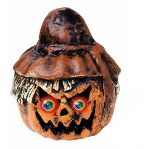 Calabaza espantapajaros con sombrero 19x