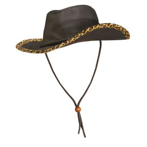 Sombrero vaquero simil piel leopardo