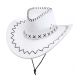 Sombrero vaquero blanco con decoraciones