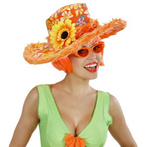 Sombrero ibiza girasol naranja