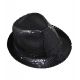 Sombrero fedora negro con lentejuelas
