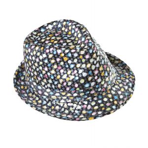 Sombrero fedora con lunares lentejuelas