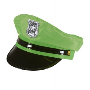 Sombrero policia verde neon