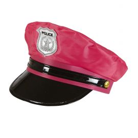 Sombrero policia rosa neon