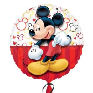 Globo helio mickey redondo rojo