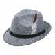 Sombrero tiroles gris cinta negra